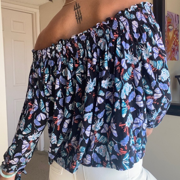 Free People Butterfly Off the Shoulder Blouse - Picture 3 of 5